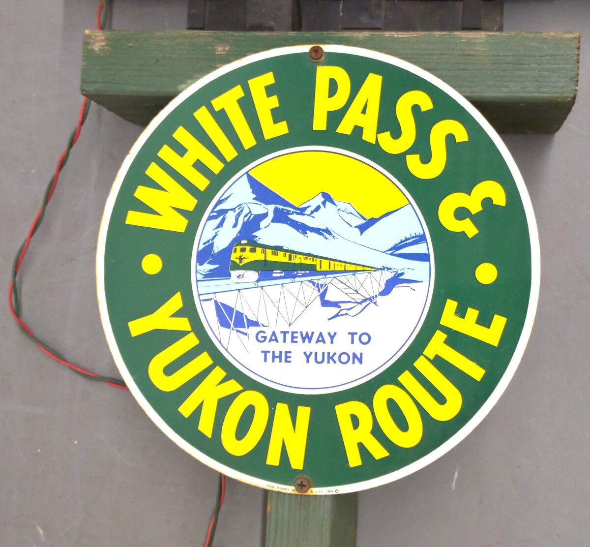 Custom White Pass & Yukon Route Number Sign Lamp VG