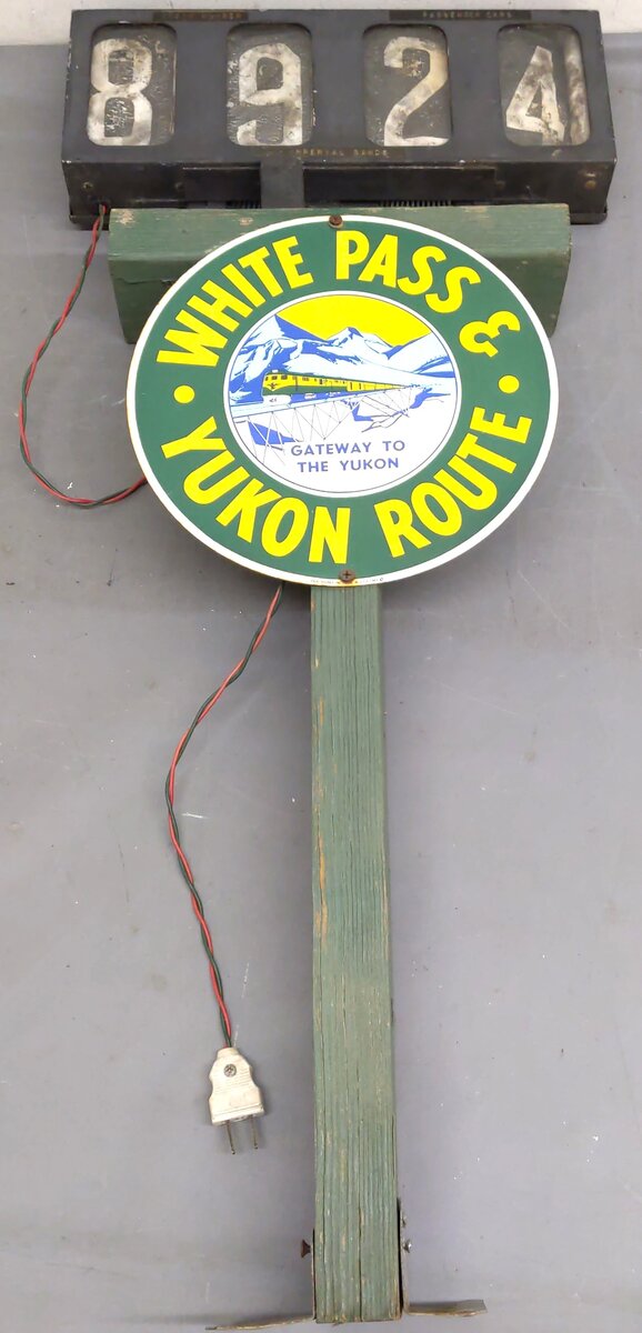 Custom White Pass & Yukon Route Number Sign Lamp VG