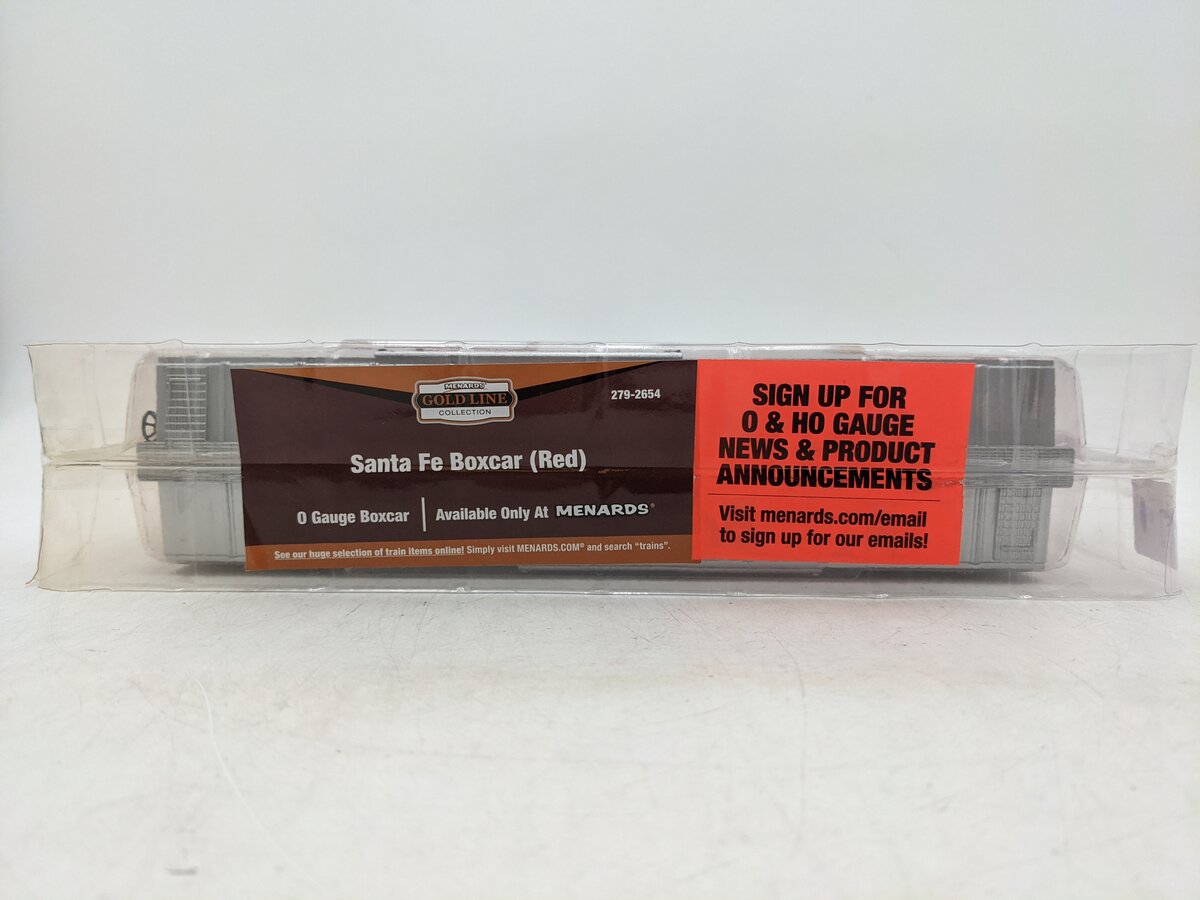 Menards 279-2654 O Gauge Atchison Topeka Santa Fe (ATSF) Boxcar #25491 NIB