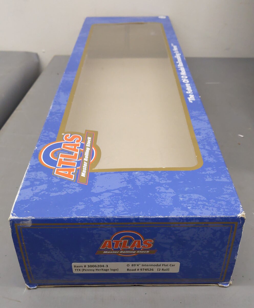 Atlas 3006204-3 O 2-Rail TTX 89'4" Intermodal Flat Car #974526 NIB