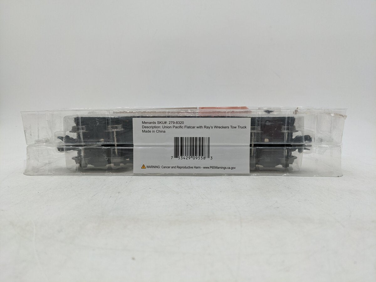 Menards 279-8320 O Gauge Union Pacific Flat Car w/ Wrecker Load #11280 NIB