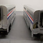 MTH 20-6539 O Amtrak 3 Stripe SuperLiner Slpr/Diner Passenger Car Set (Set of 2) EX/Box