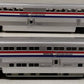 MTH 20-6539 O Amtrak 3 Stripe SuperLiner Slpr/Diner Passenger Car Set (Set of 2) EX/Box