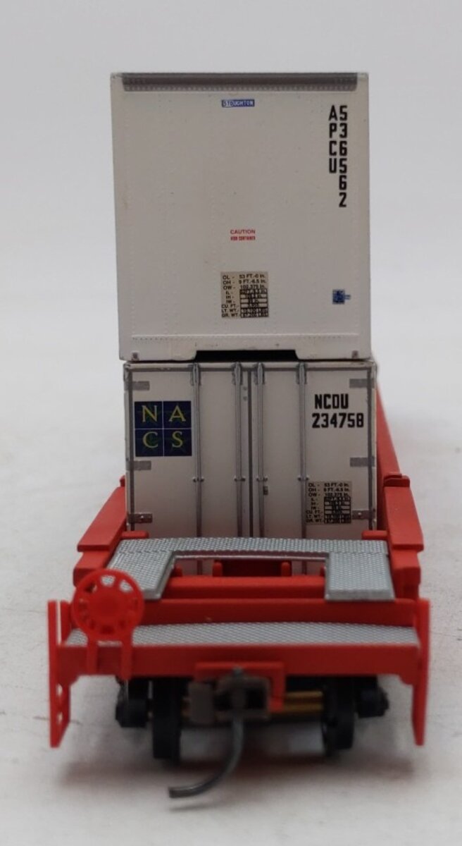 Walthers HO Scale Canadian Pacific Stack Car w/2 Containers #526022 EX