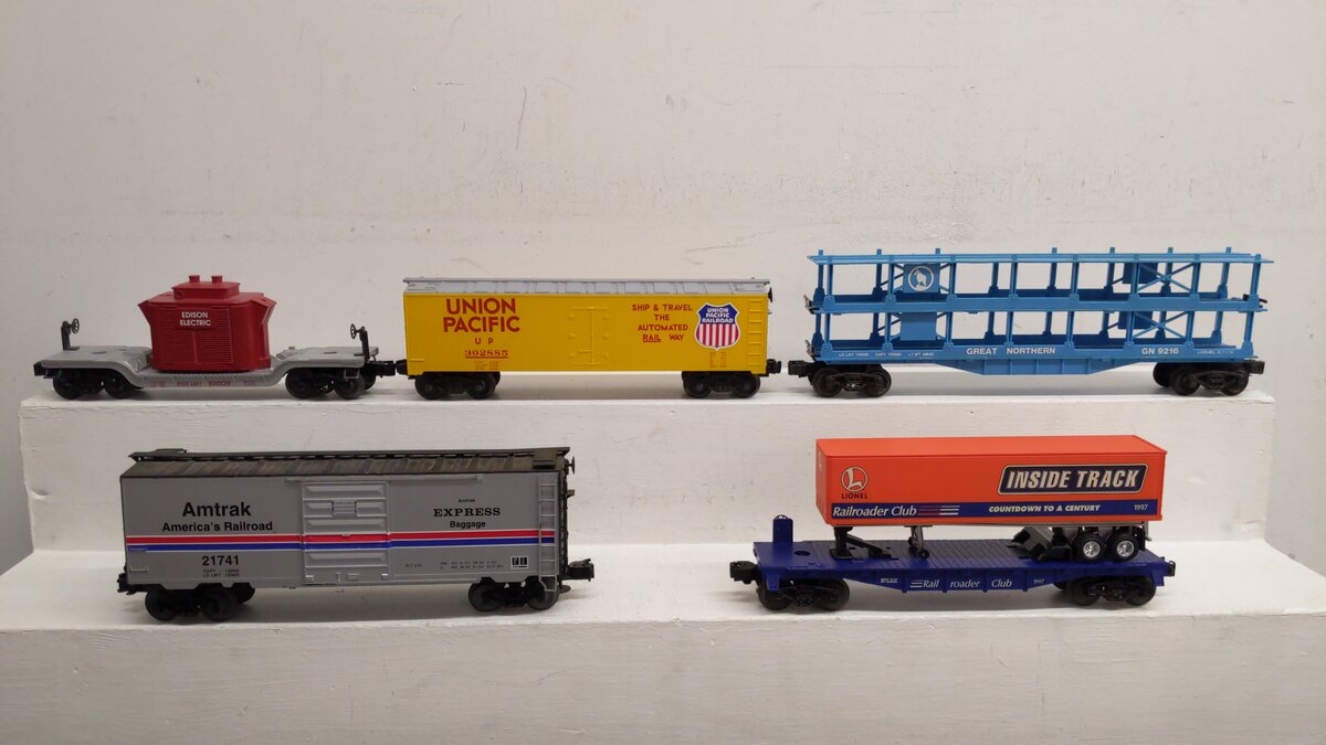 Lionel & Others O Assorted Freight Cars 6461, 392885, 9216, 21741, 1997 [5] EX
