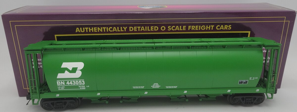 MTH 20-97643 O Gauge Burlington Northern 100 Ton Hopper Car #443053 EX/Box