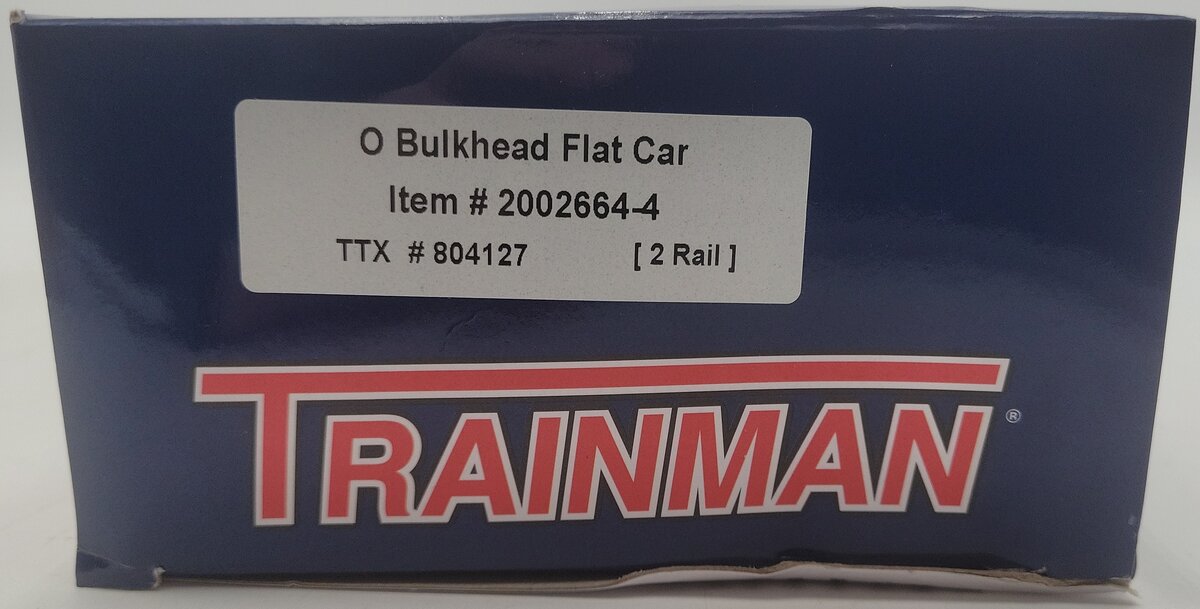 Atlas 2002664-4 O TTX Bulkhead Flat Car #804127 (2-Rail) EX/Box