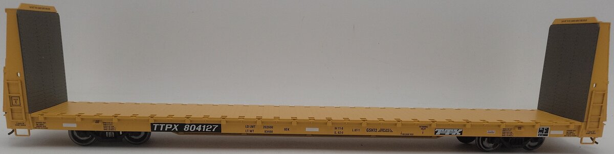 Atlas 2002664-4 O TTX Bulkhead Flat Car #804127 (2-Rail) EX/Box