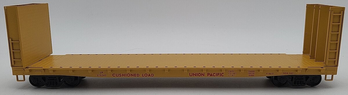 Weaver U2709 O Gauge Union Pacific Bulkhead Flatcar 2-Rail EX