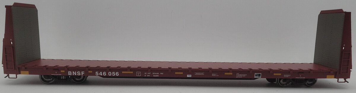 Atlas 2001751-4 O Scale BNSF Bulkhead Flat Car #546056 (2-Rail) EX/Box