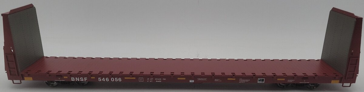 Atlas 2001751-4 O Scale BNSF Bulkhead Flat Car #546056 (2-Rail) EX/Box