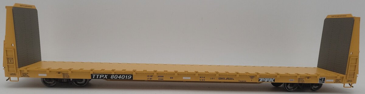 Atlas 2002664-3 O Gauge TTX Bulkhead Flat Car #804019 EX/Box