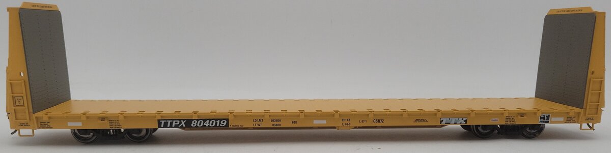 Atlas 2002664-3 O Gauge TTX Bulkhead Flat Car #804019 EX/Box