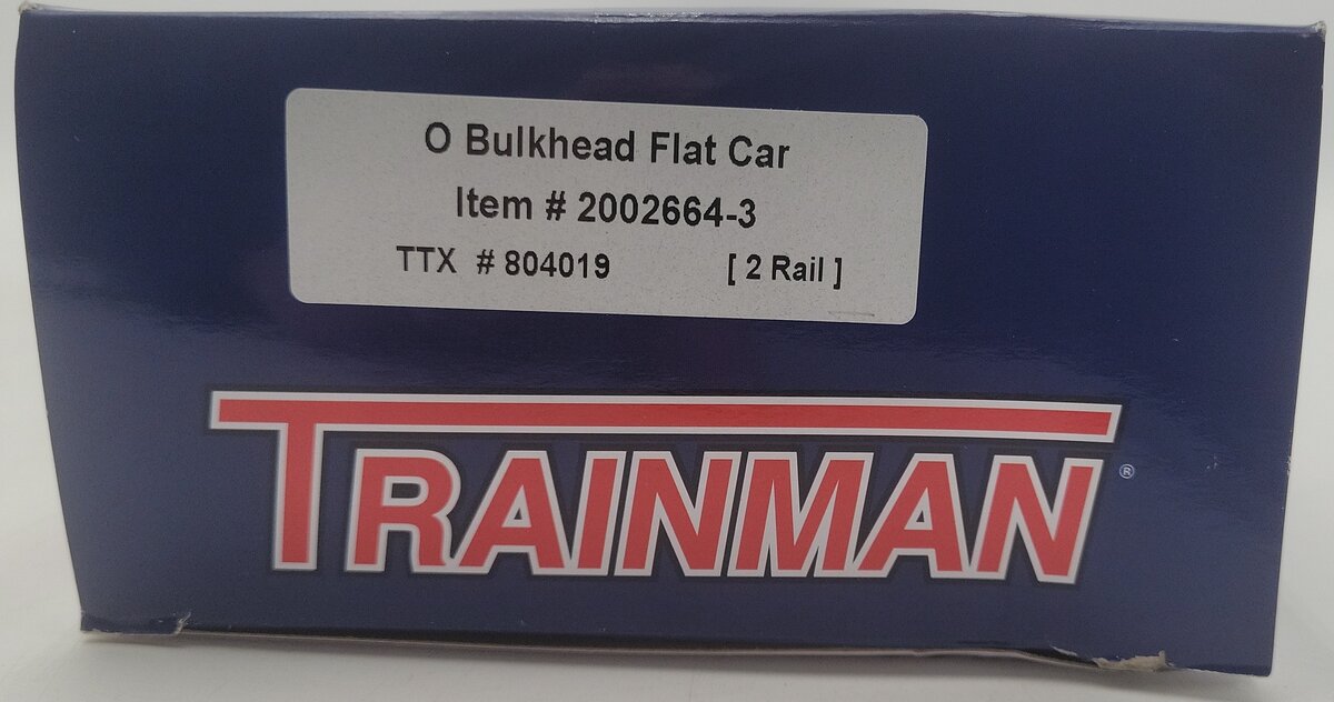 Atlas 2002664-3 O Gauge TTX Bulkhead Flat Car #804019 EX/Box