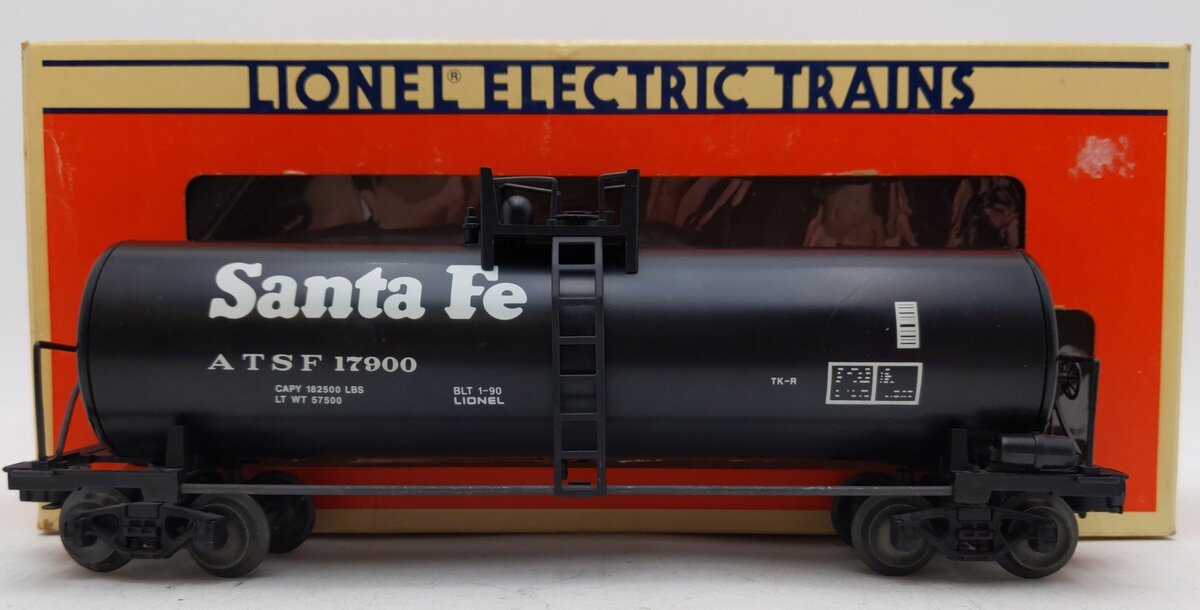 Lionel 6-17900 O Gauge Santa Fe Unibody Single Dome Tank Car #17900 EX/Box