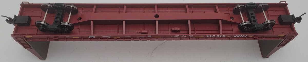 Atlas 2001751-3 O Scale BNSF 62` Bulkhead Flat Car #546014 (2-Rail) LN/Box