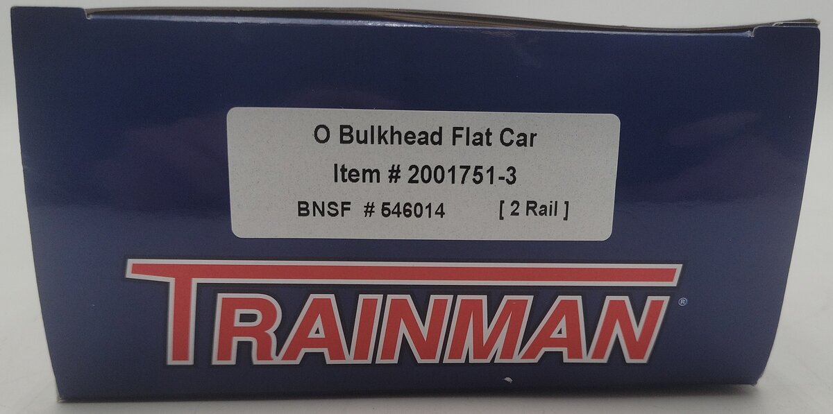Atlas 2001751-3 O Scale BNSF 62` Bulkhead Flat Car #546014 (2-Rail) LN/Box