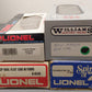 Lionel & Williams O Assorted Freight Cars 6-7605, 3400, 6-19149, 6-19915 [4] VG/Box