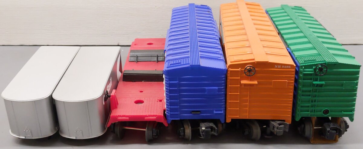 Lionel & Williams O Assorted Freight Cars 6-7605, 3400, 6-19149, 6-19915 [4] VG/Box