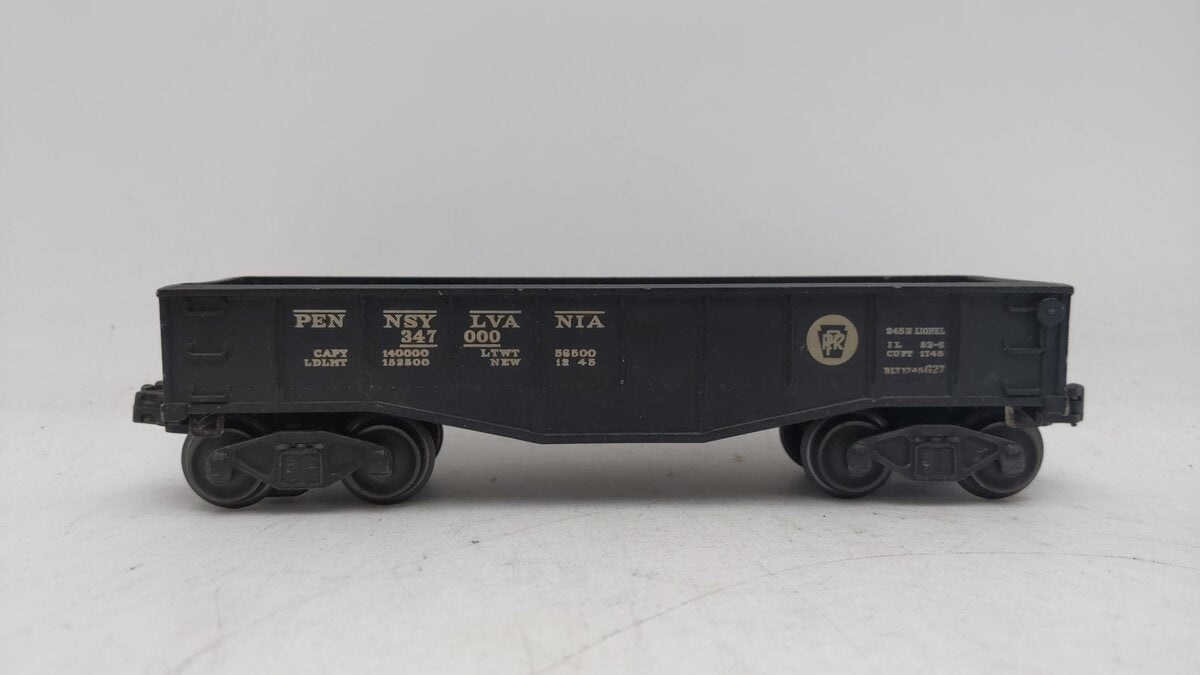 Lionel 2452X Vintage O Short Black Gondola #347000 VG