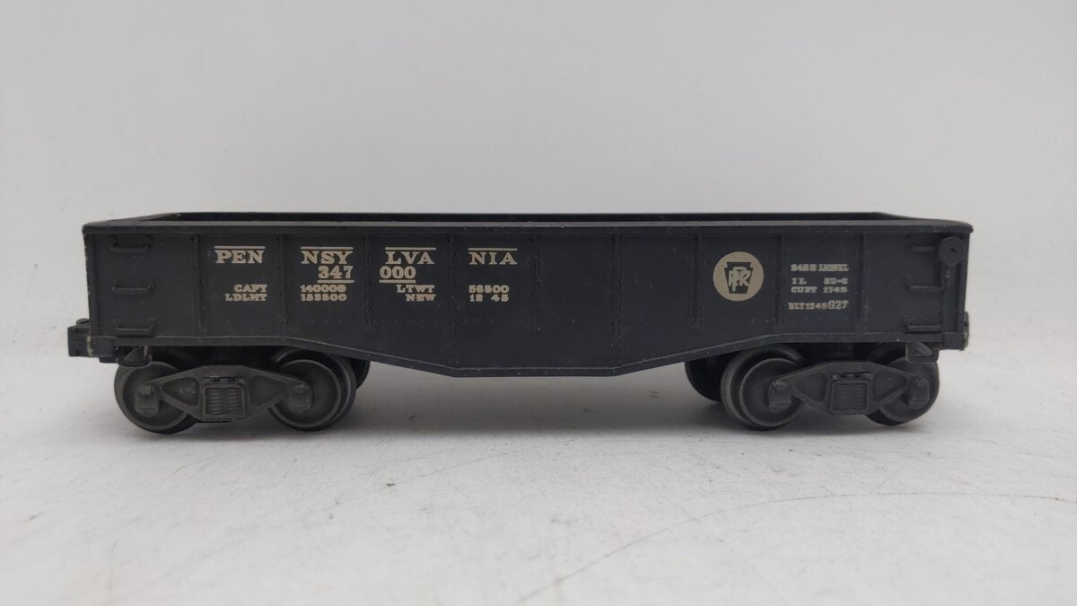 Lionel 2452X Vintage O Short Black Gondola #347000 VG
