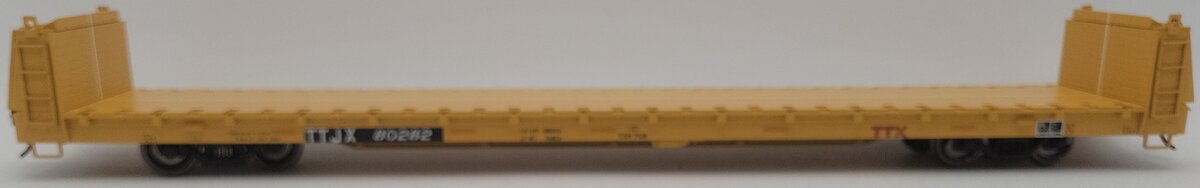Atlas 2002673-1 O Gauge TTX Short Bulkhead Flat Car #80282 (2-Rail) EX/Box