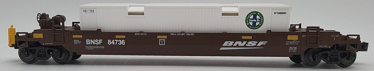 Lionel 6-84732F O Scale BNSF Flatcar Maxi Stack #84736 EX