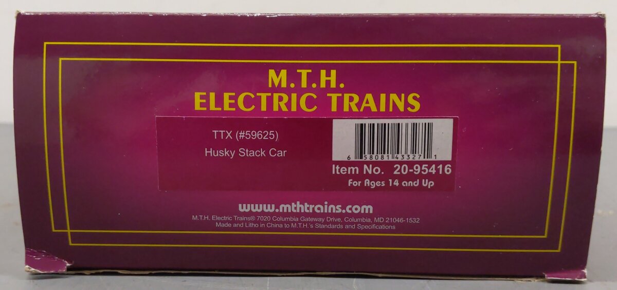 MTH 20-95416 O Gauge TTX Husky Stack Car #59625 EX/Box