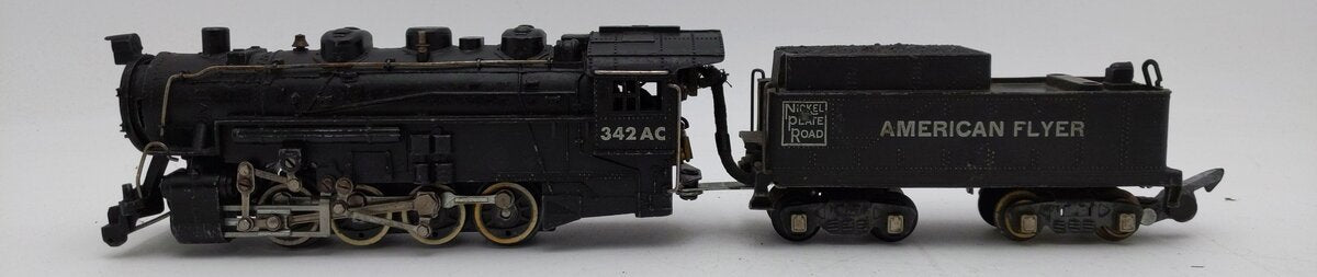 American Flyer 342 Vintage S Scale 0-8-0 Steam Switcher w/Tender EX