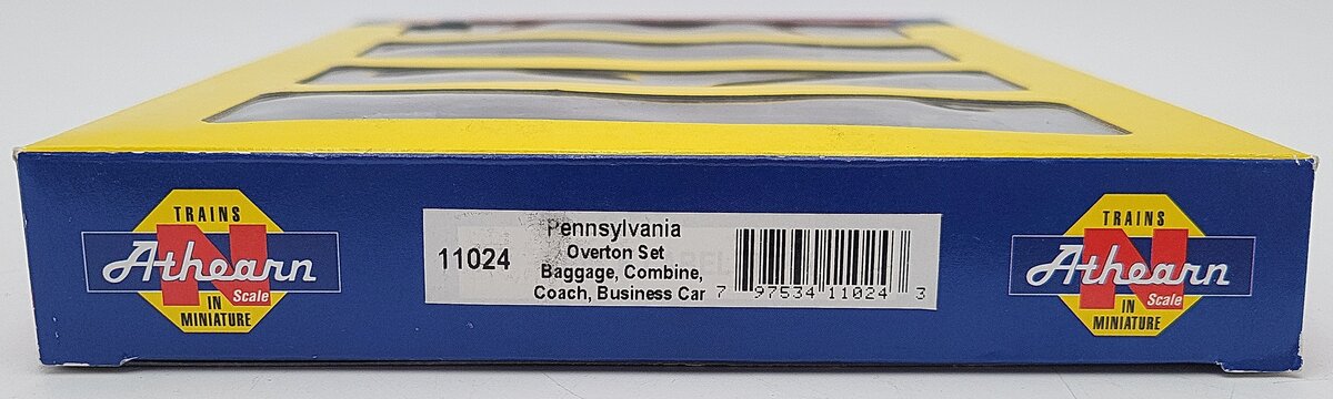 Athearn 11024 N Pennsylvania Old Time Overton Passenger Set (4) EX/Box