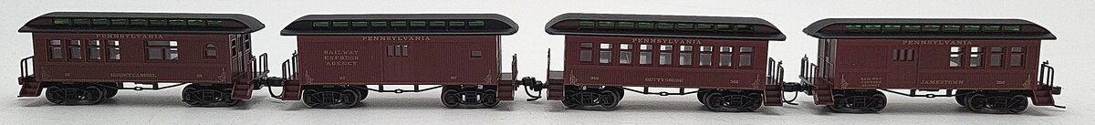 Athearn 11024 N Pennsylvania Old Time Overton Passenger Set (4) EX/Box