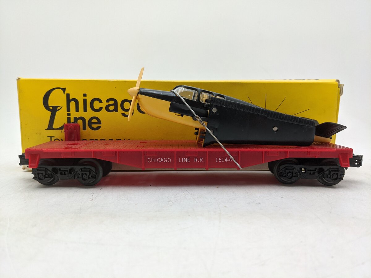 Chicago Line Toy Company O Gauge Chicago Line Rail Road W/ Load #1614A VG/Box