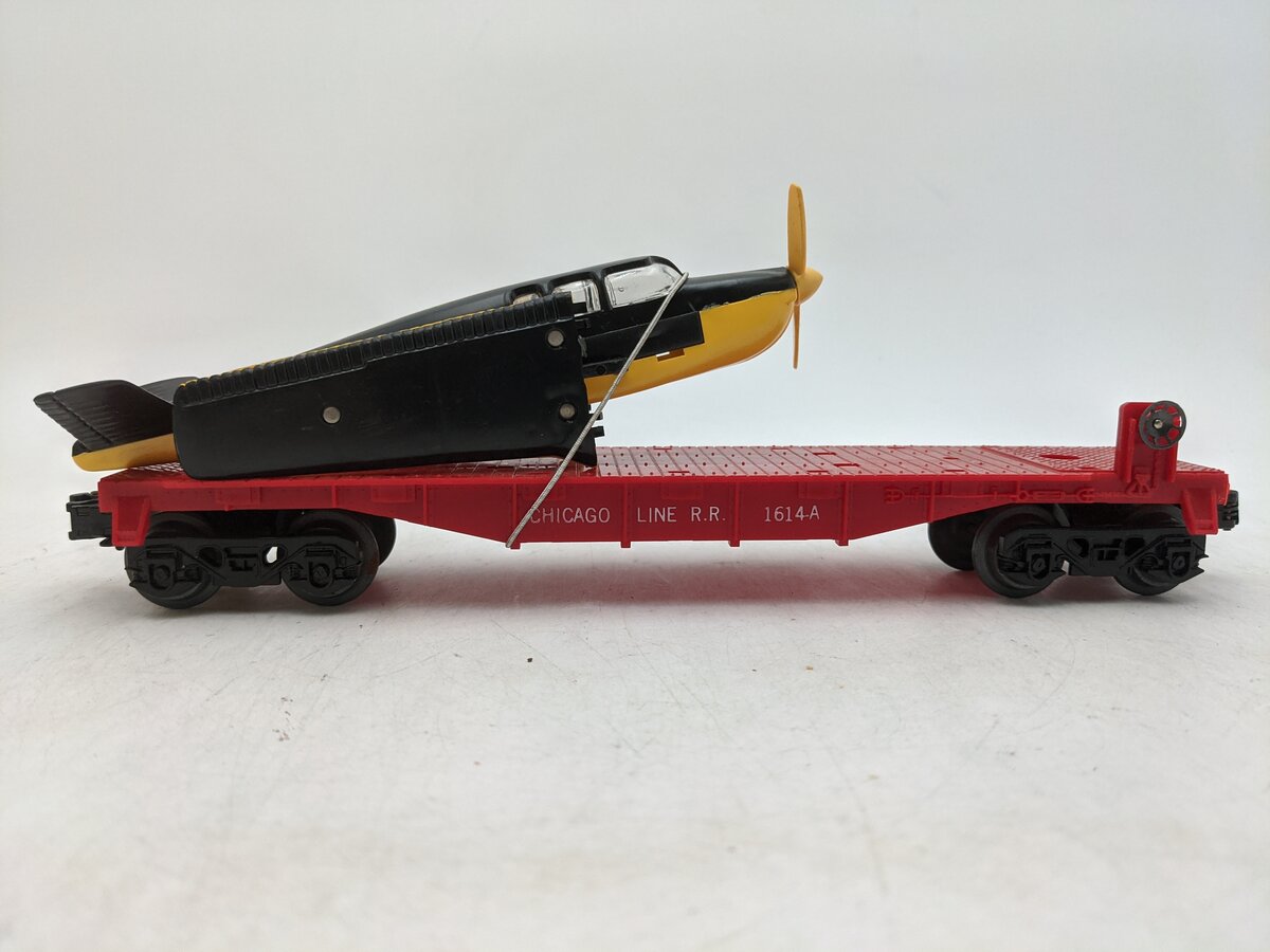 Chicago Line Toy Company O Gauge Chicago Line Rail Road W/ Load #1614A VG/Box