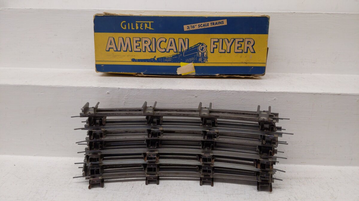 American Flyer 702 Vintage S Curved Track Sections (12)/Box