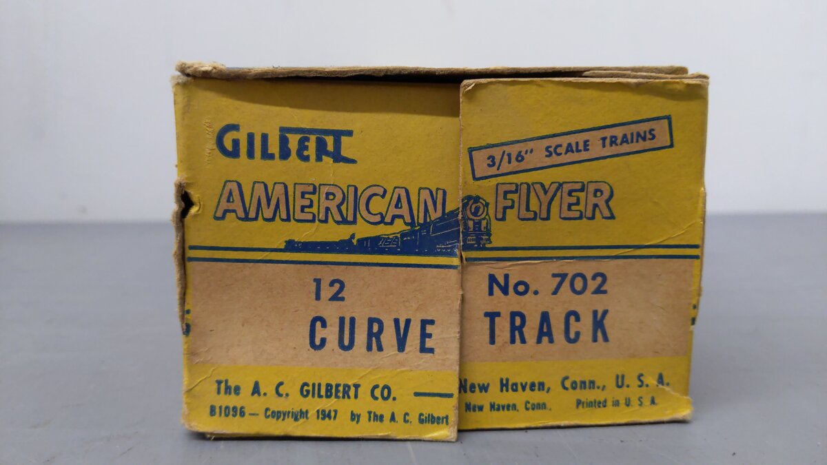 American Flyer 702 Vintage S Curved Track Sections (12)/Box