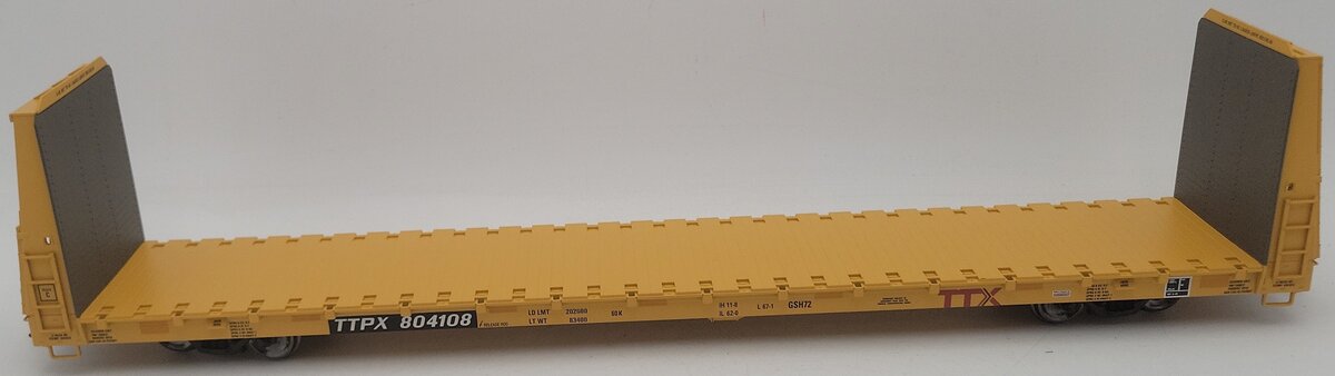 Atlas 2002672-1 O Scale TTX Bulkhead Flat Car #804108 (2 Rail) EX/Box