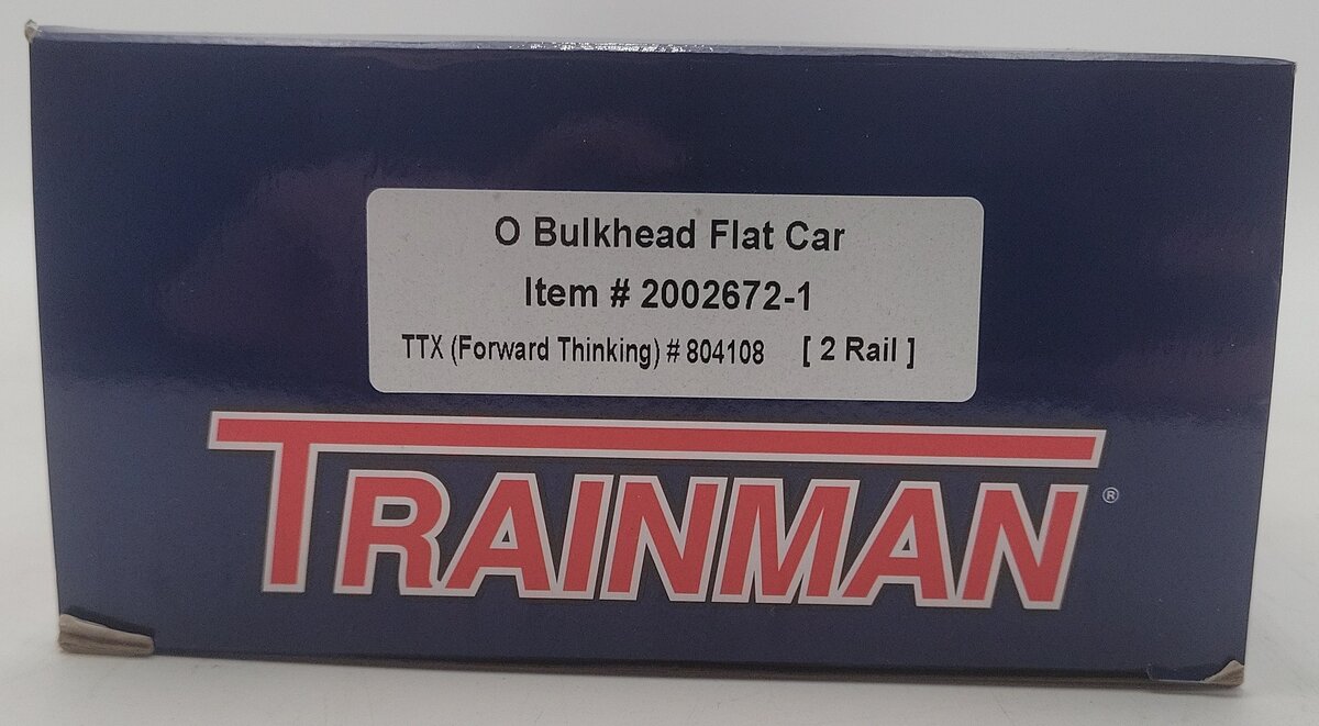Atlas 2002672-1 O Scale TTX Bulkhead Flat Car #804108 (2 Rail) EX/Box