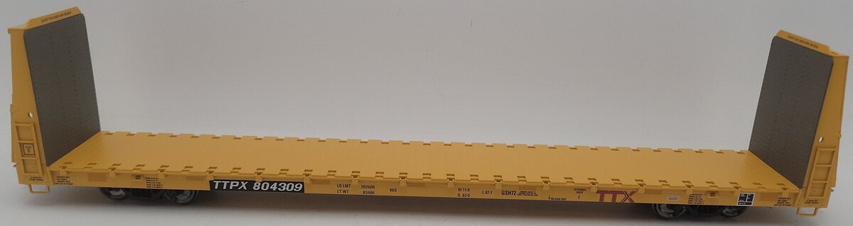 Atlas 2002672-2 O Scale TTX Bulkhead Flat Car #804309 (2 Rail) EX/Box