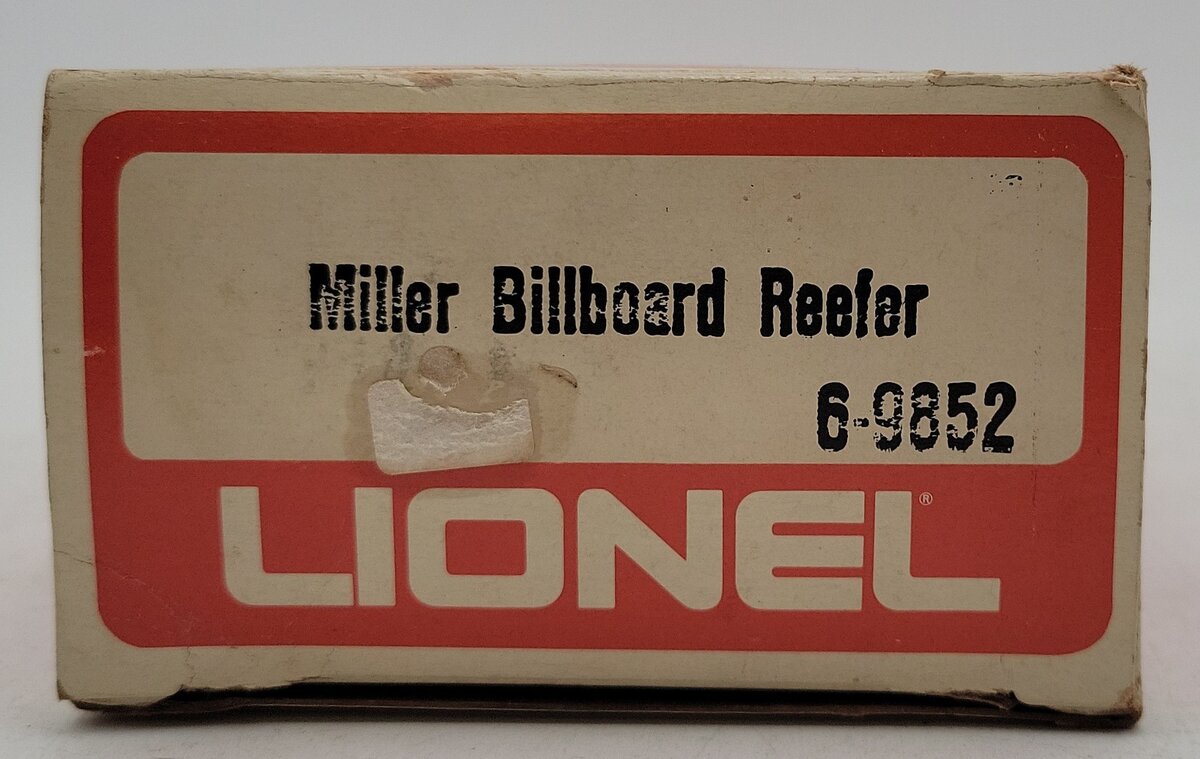 Lionel 6-9852 O Gauge Miller Beer Billboard Reefer Car VG/Box