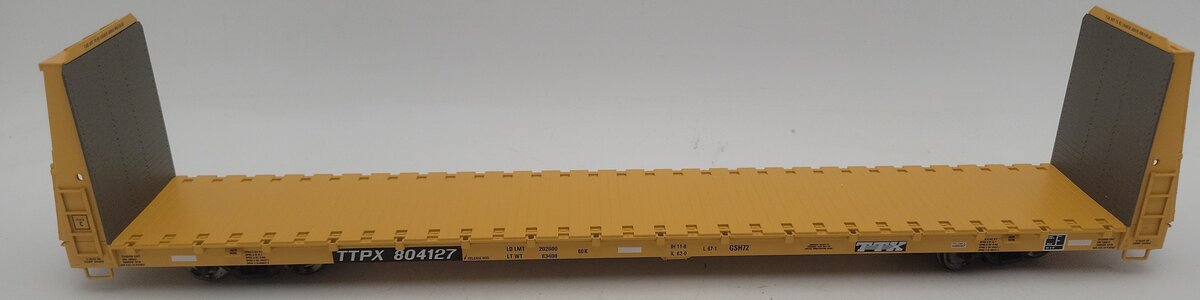 Atlas 2002664-4 O TTX Bulkhead Flat Car #804127 (2-Rail) EX/Box