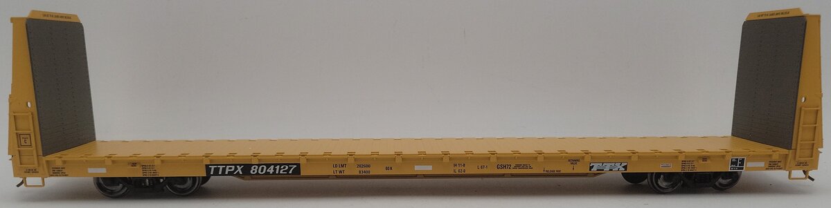 Atlas 2002664-4 O TTX Bulkhead Flat Car #804127 (2-Rail) EX/Box