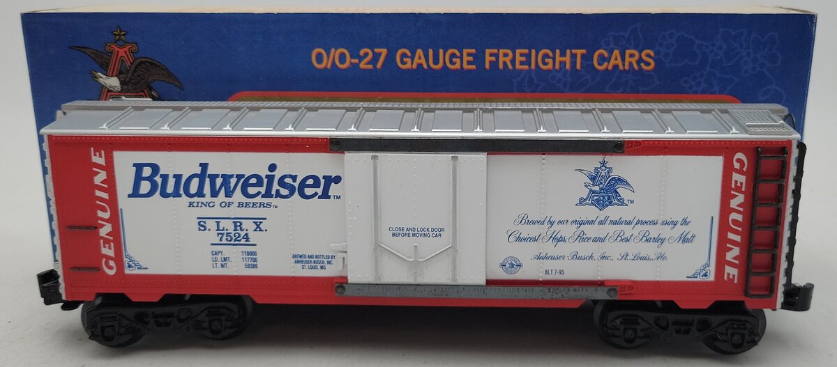 K-Line K-7524 O Gauge Budweiser Beer Reefer EX/Box