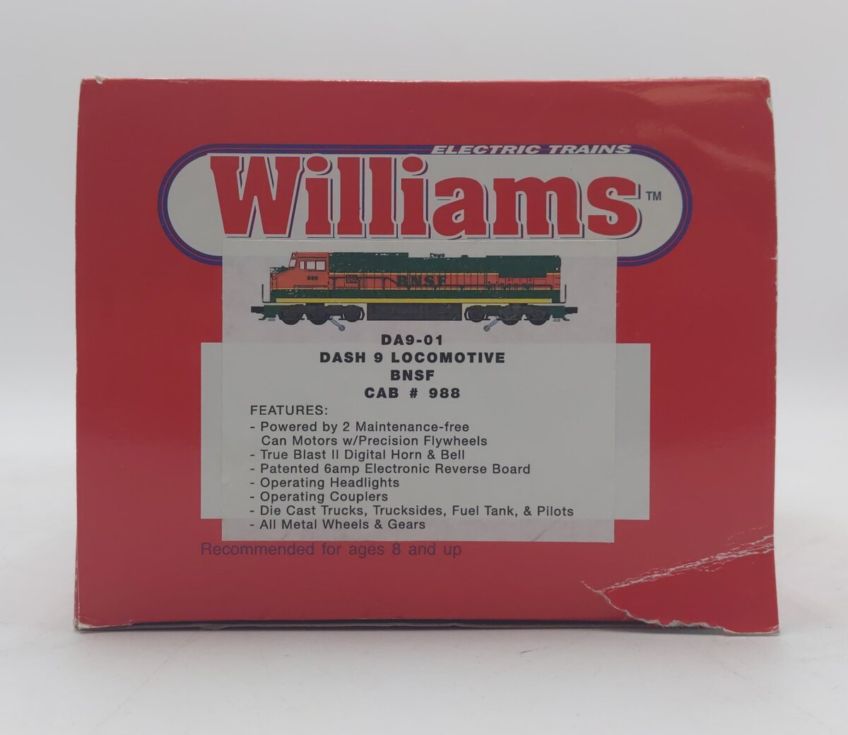Williams DA9-01 BNSF Dash 9 Powered Diesel Locomotive #988 EX/Box
