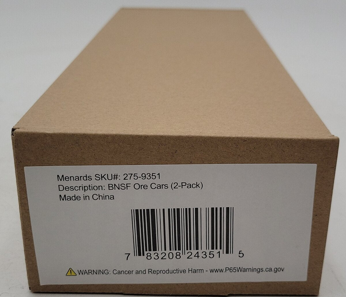 Menards 275-9351 O Gauge BNSF Ore Cars (2 Pack) #4096,4095 NIB