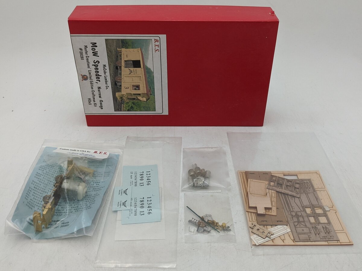 B.T.S. 28281-042 HOn3 McCabe MoW Speeder Kit NIB