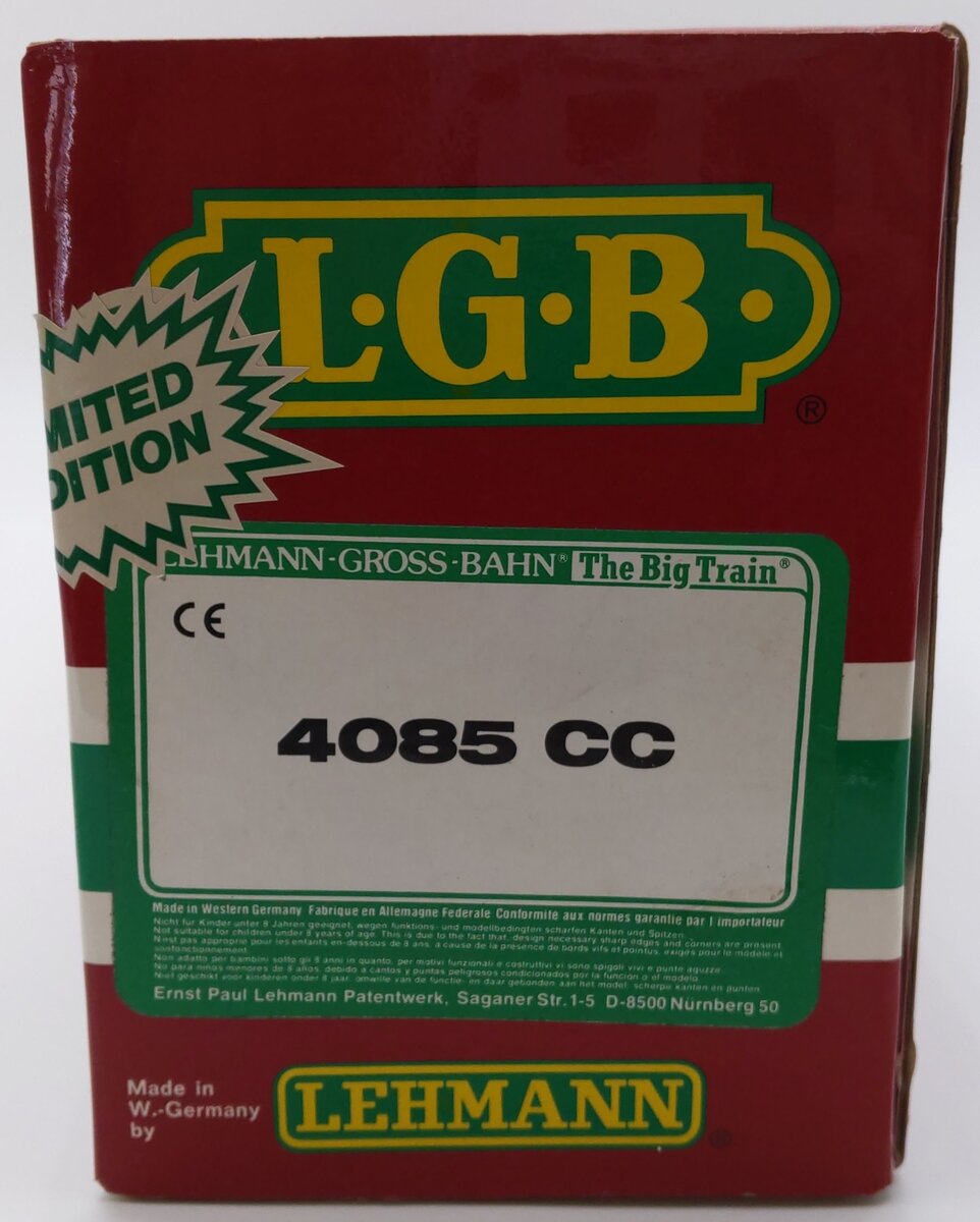 LGB 4085 CC Limited Edition Frankenmuth Flatcar w/Container VG/Box