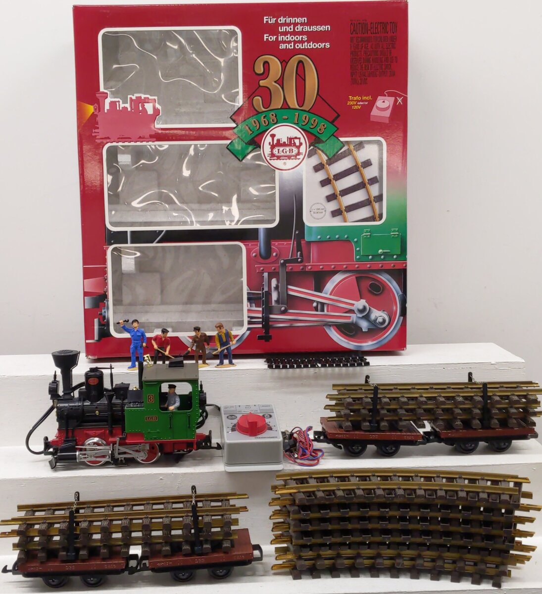 LGB 73968 30th Anniversary G Gauge Steam Train Set VG/Box