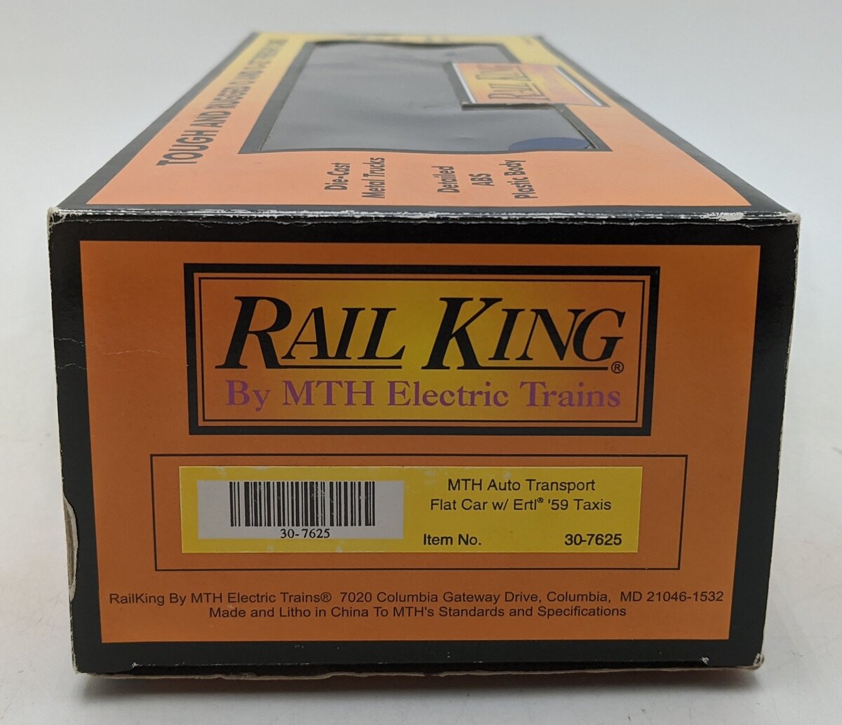 MTH 30-7625 O Gauge MTH Auto Transport Flatcar w/ Ertl Checker Cabs #1959 LN/Box