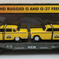 MTH 30-7625 O Gauge MTH Auto Transport Flatcar w/ Ertl Checker Cabs #1959 LN/Box