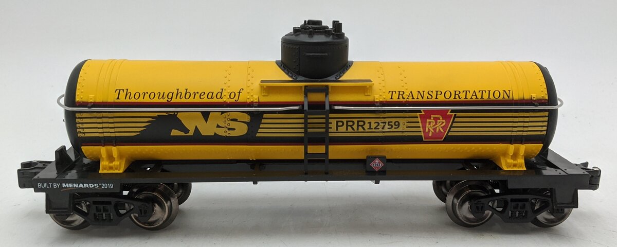 Menards O Gauge Norfolk Southern PRR Single Dome Tank Car #12759 LN